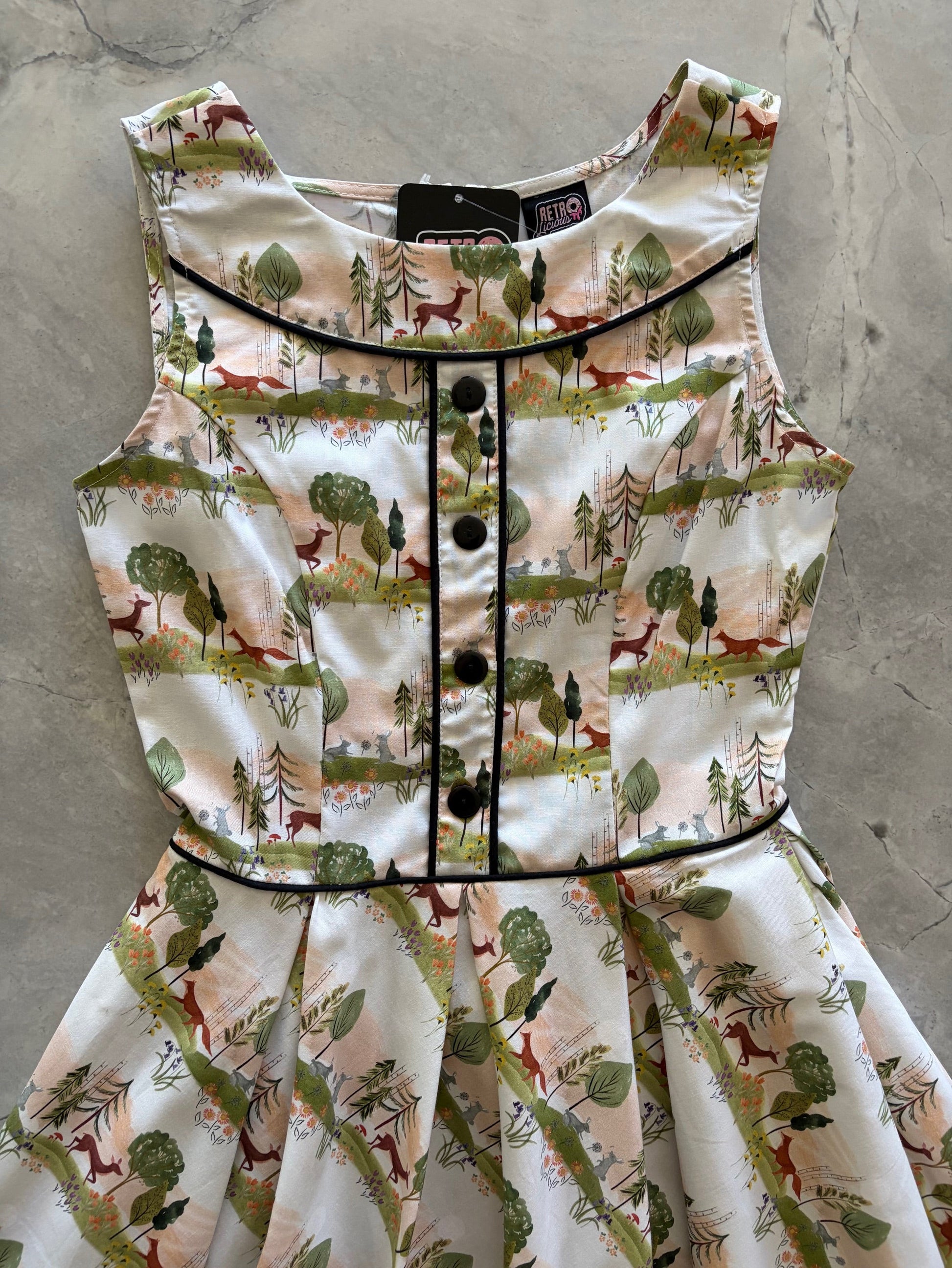 Elizabeth Dress in Woodland Sunset Retrolicious