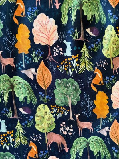 Woodland Vintage Dress in Navy Retrolicious