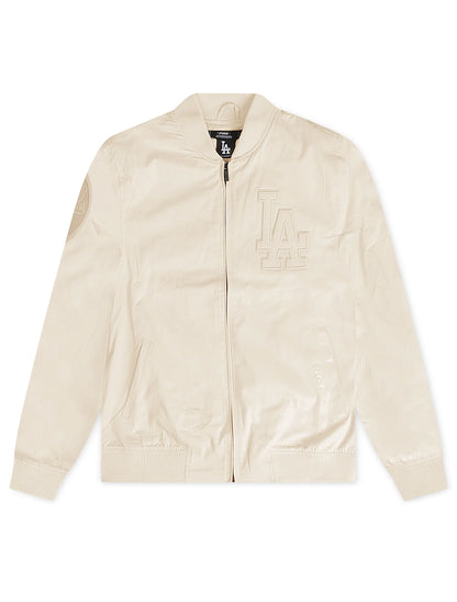 Pro Standard Los Angeles Dodgers Neutral Twill Jacket - Eggshell Denim Exchange