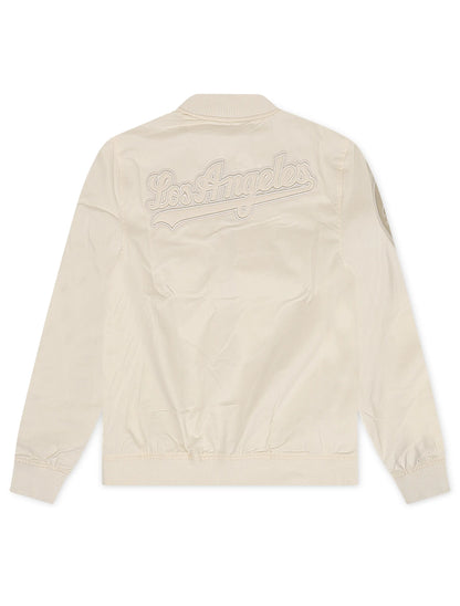 Pro Standard Los Angeles Dodgers Neutral Twill Jacket - Eggshell Denim Exchange