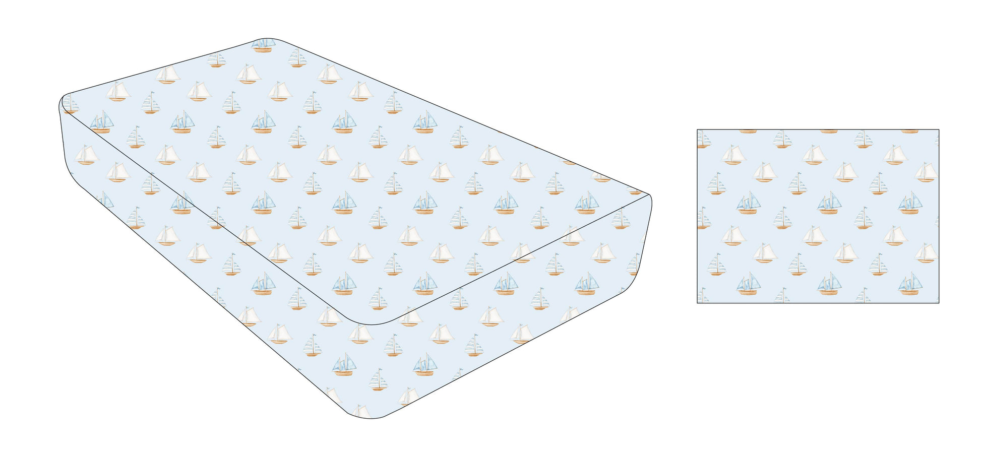 Sailboats - Twin Sheet Set Blush Lotus