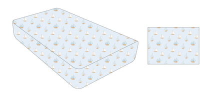 Sailboats - Twin Sheet Set Blush Lotus