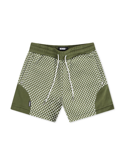 Memory Lane Window Pattern Shorts - Forest Denim Exchange