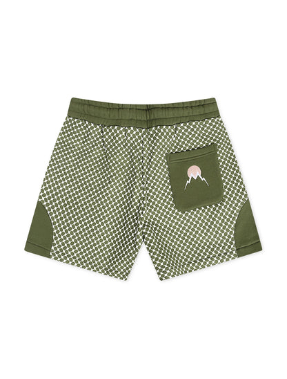 Memory Lane Window Pattern Shorts - Forest Denim Exchange