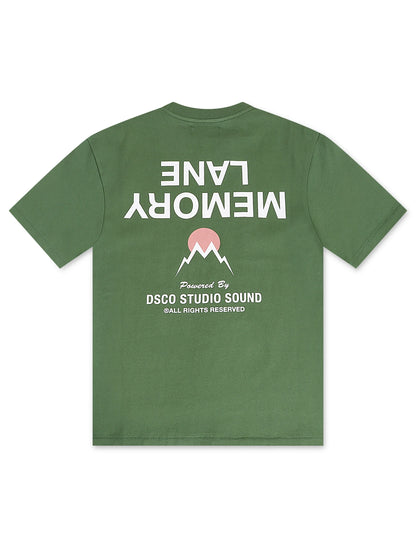 Memory Lane Core Flip Tee - Moss Denim Exchange