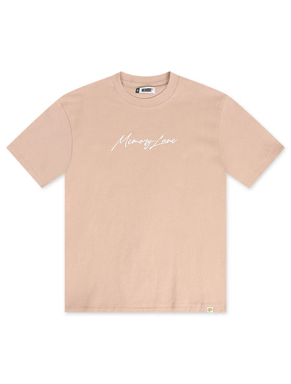 Memory Lane Script Logo Tee - Salmon Denim Exchange