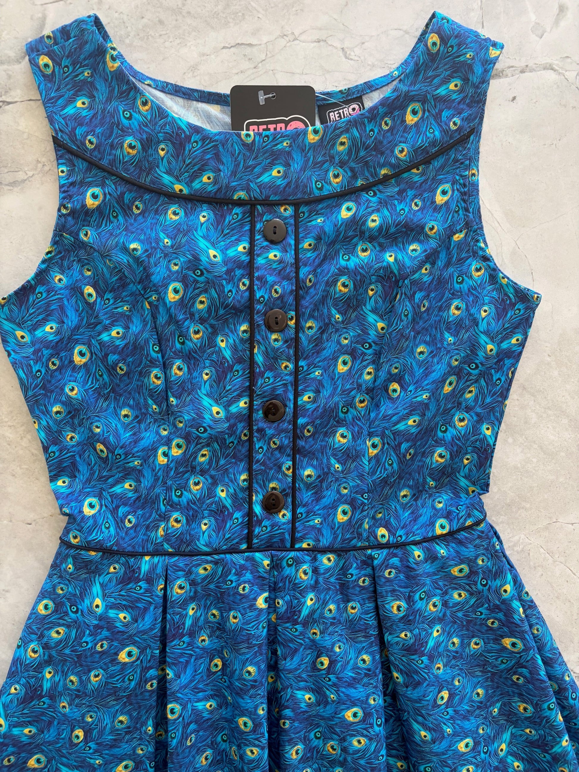 Elizabeth Dress in Peacock Retrolicious