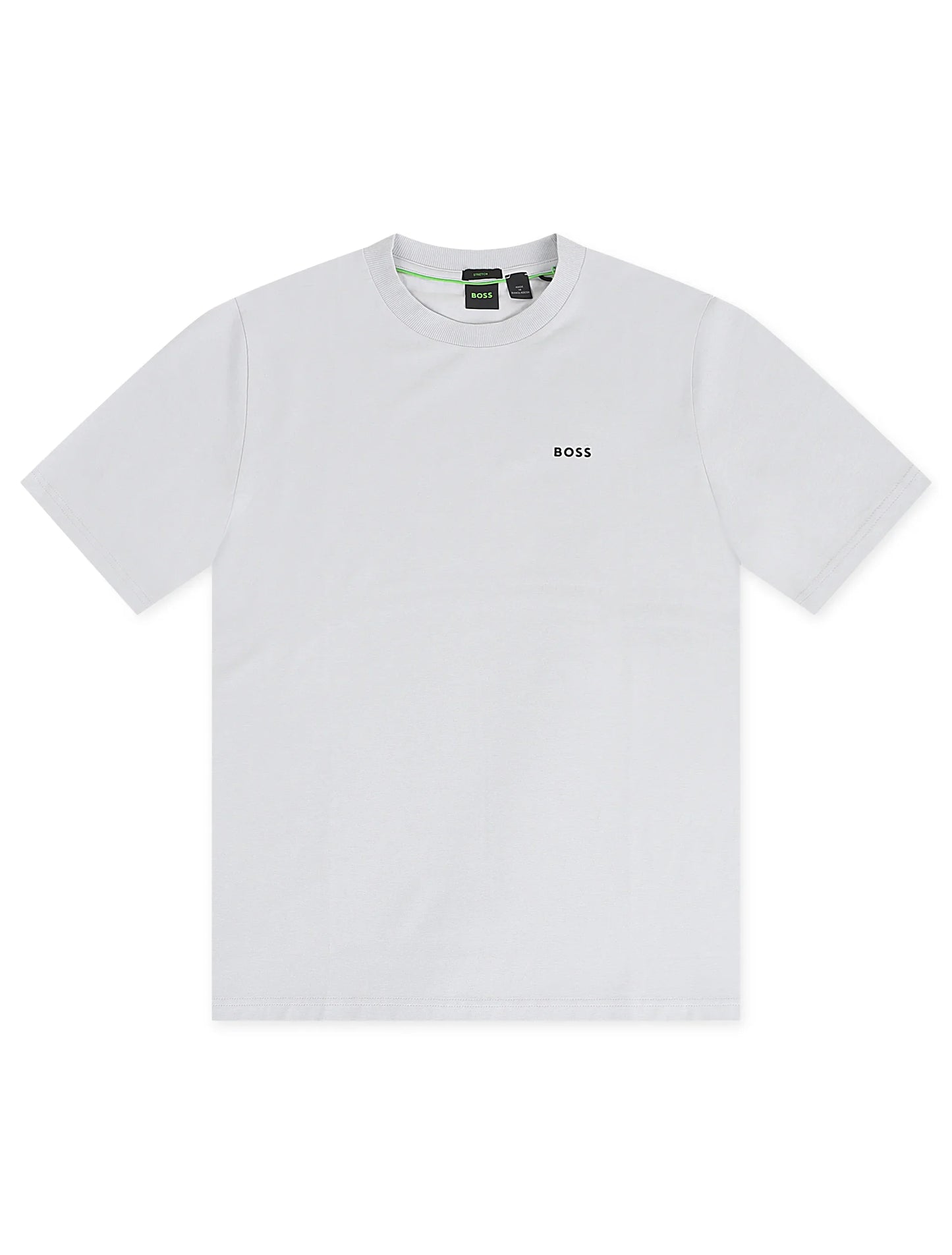 Boss Green Contrast Logo Tee - Light Grey Denim Exchange