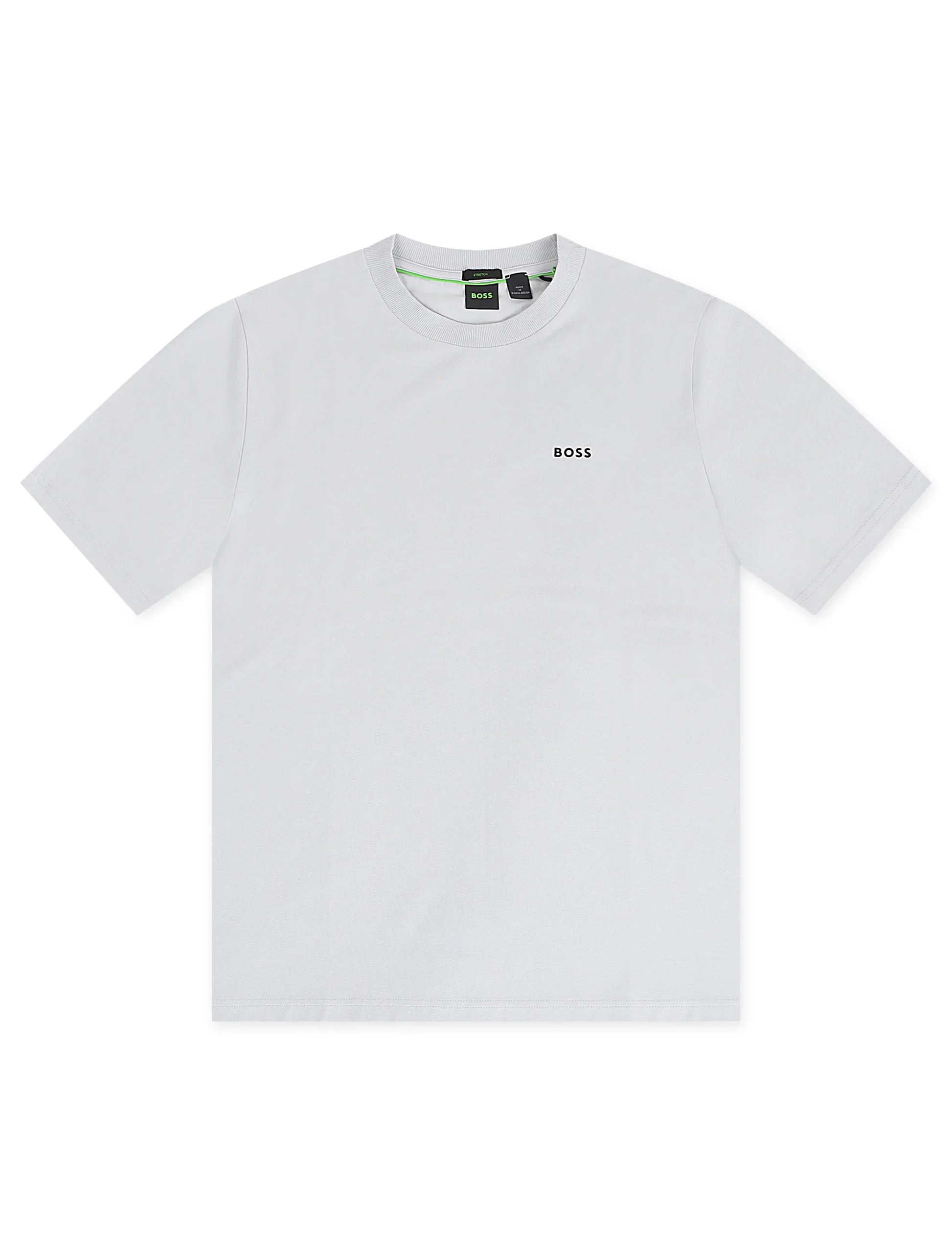 Boss Green Contrast Logo Tee - Light Grey Denim Exchange