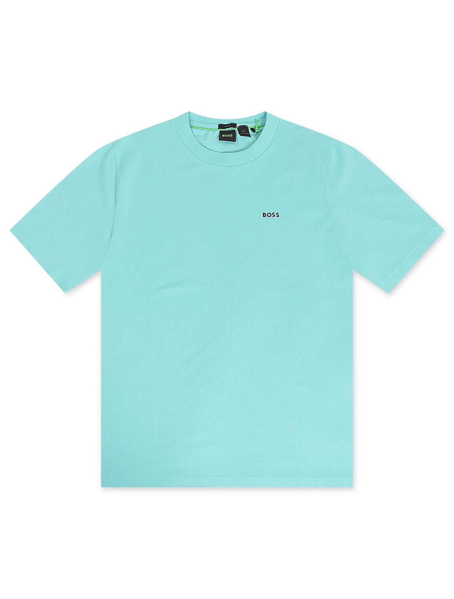Boss Green Contrast Logo Tee - Teal Denim Exchange