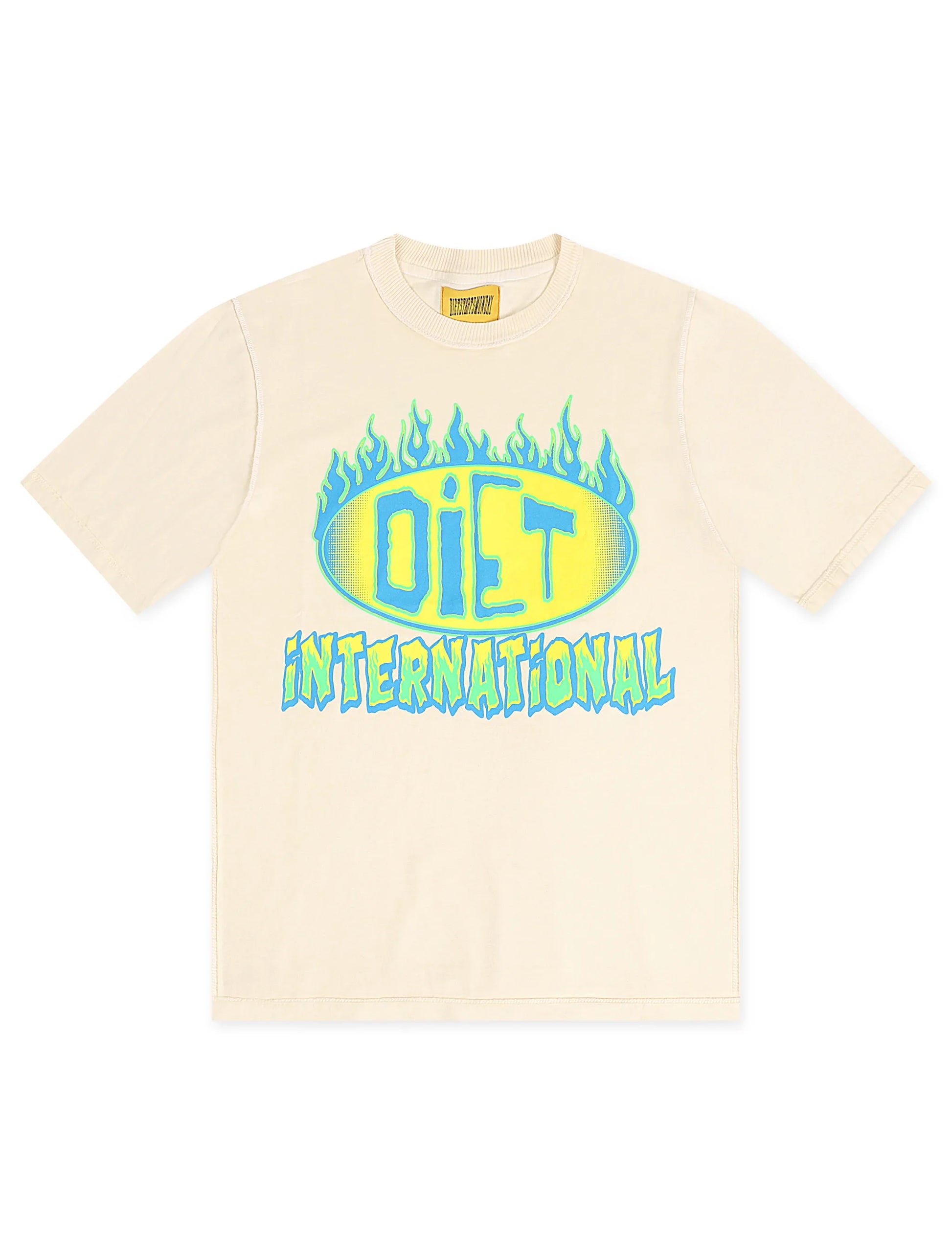 Diet Starts Monday INTL Flame Tee - Antique White Denim Exchange