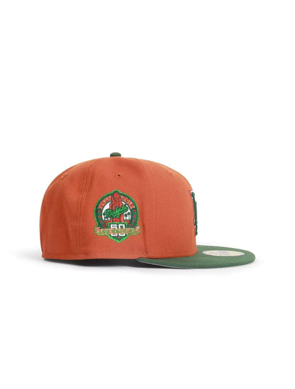 New Era 5950 La Dodgers Los Angeles 60Th Anniversary Hat - Orange/Green Denim Exchange
