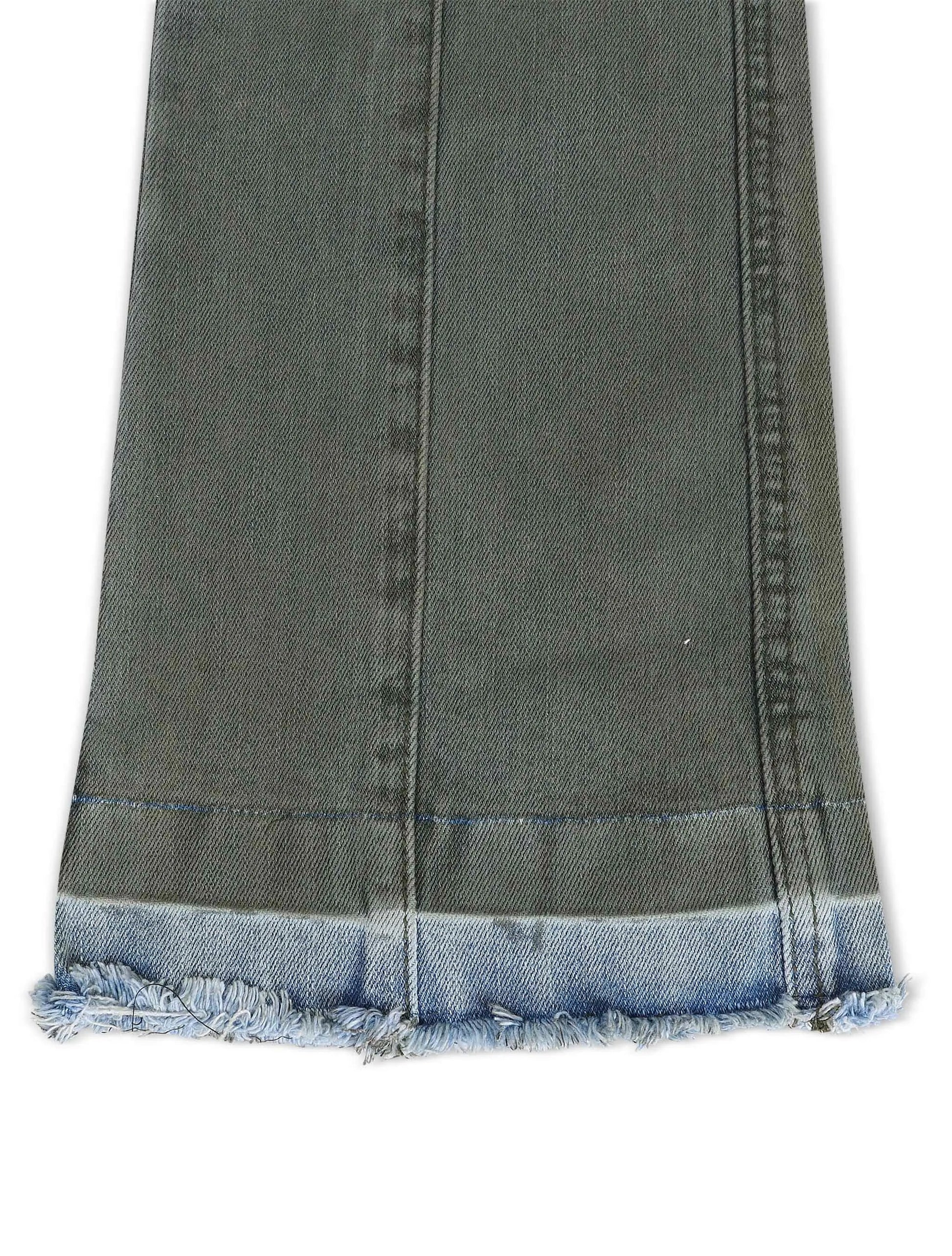 Vicious Denim Cargo Stacked Jeans - Olive Denim Exchange