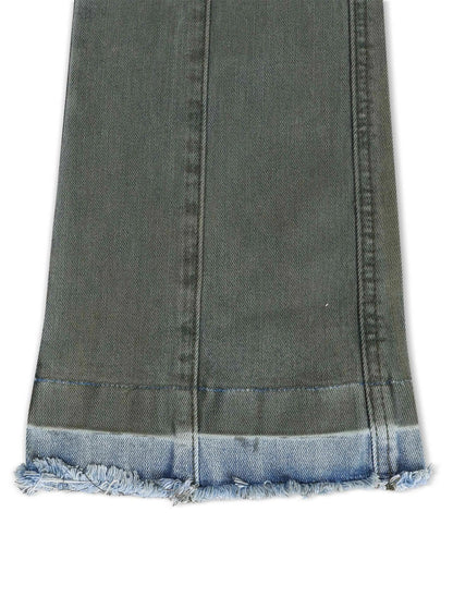 Vicious Denim Cargo Stacked Jeans - Olive Denim Exchange