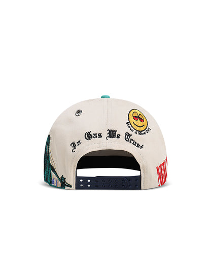 GasNYC Rotten Apple Hat - Cream/Navy Denim Exchange