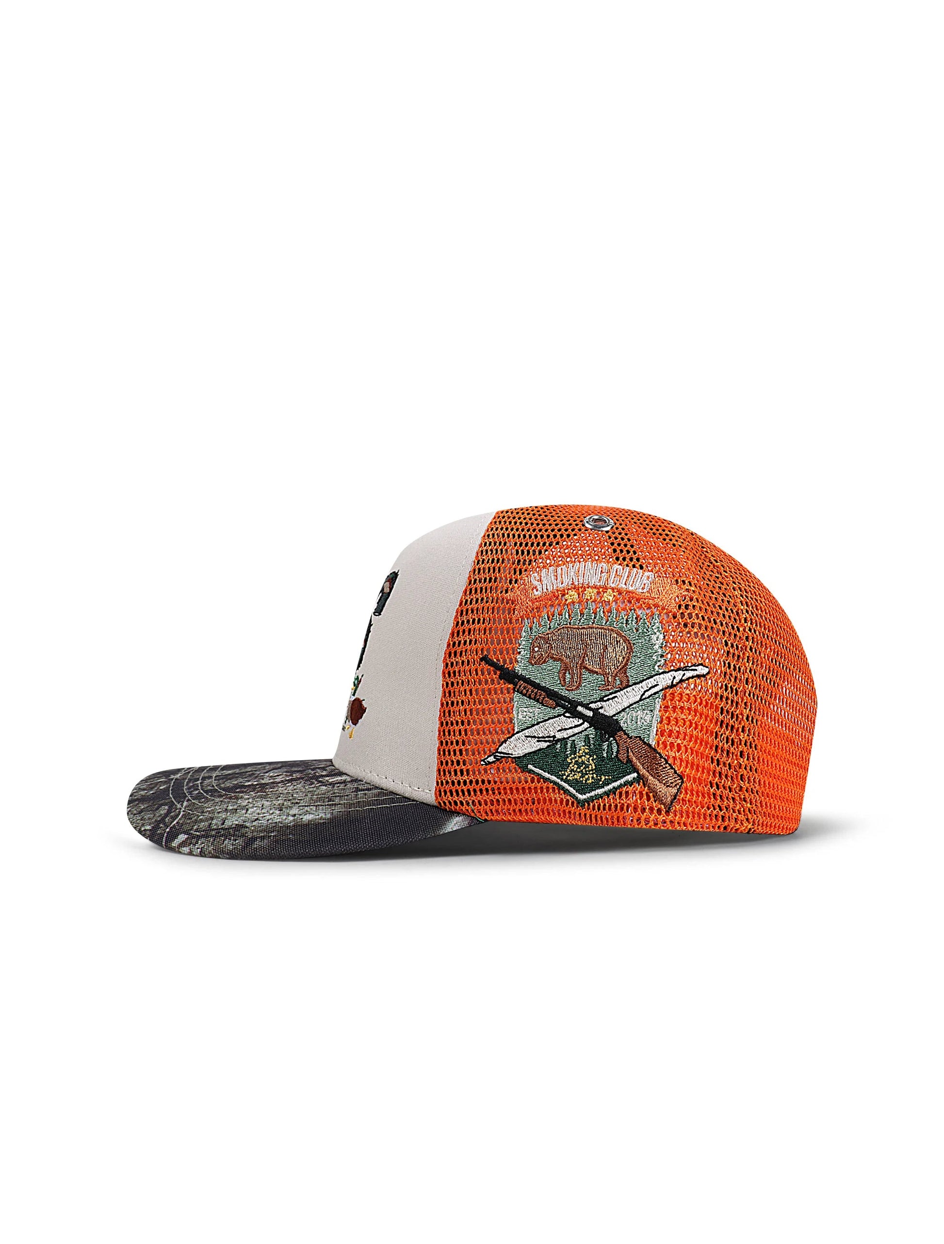 GasNYC Gas Season Trucker Hat -Cream/Orange Denim Exchange