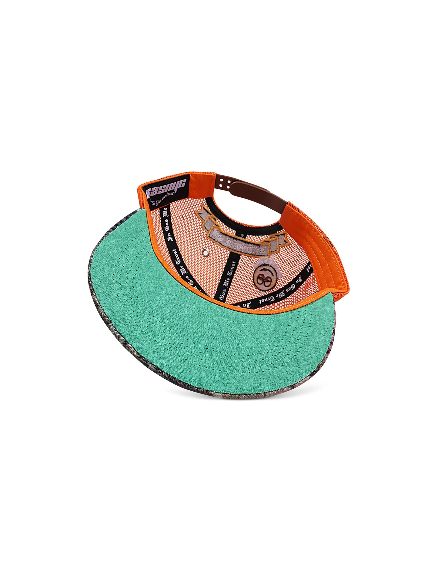 GasNYC Gas Season Trucker Hat -Cream/Orange Denim Exchange