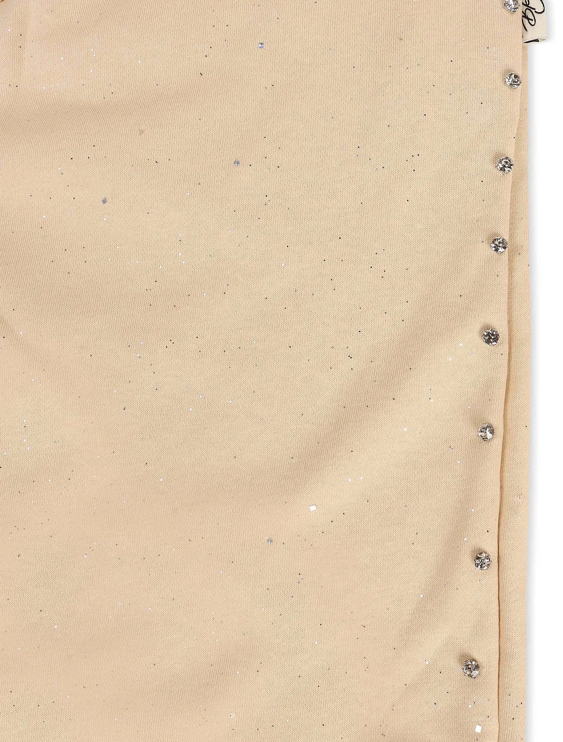 Bkys Rhinestone Shorts - Beige Denim Exchange