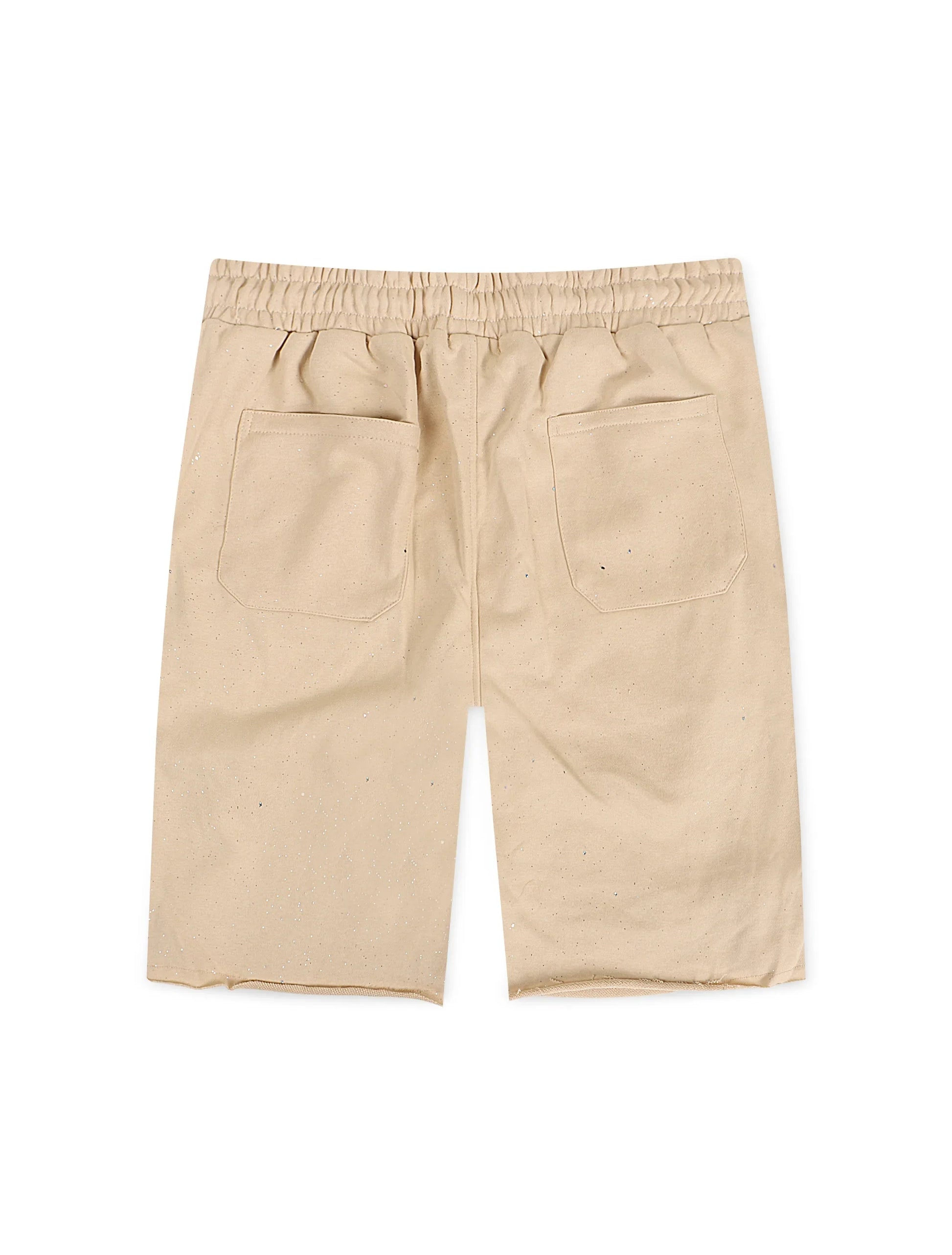 Bkys Rhinestone Shorts - Beige Denim Exchange