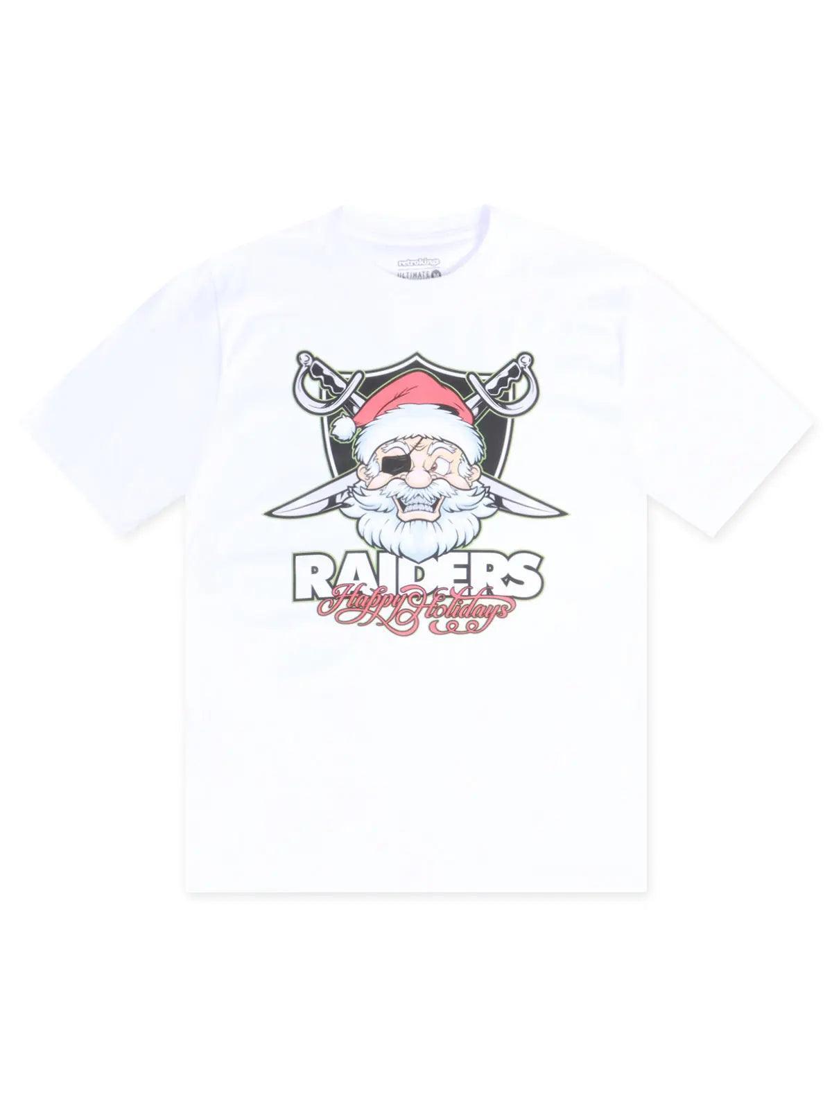 Retro Kings Raiders Santa Tee - White Denim Exchange