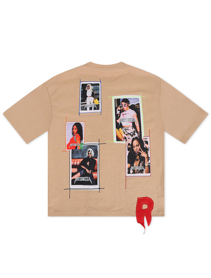 Ricchezza Cheaper to Teach Her Tee - Cream Denim Exchange