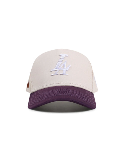 Reference Mens Paradise LA Hat - Cream/Purple Denim Exchange