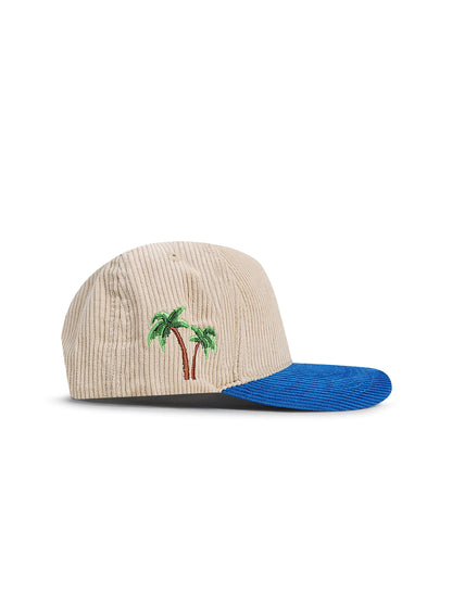 Reference Mens Paradise LA Corduroy Hat - Cream/Blue/Yellow Denim Exchange