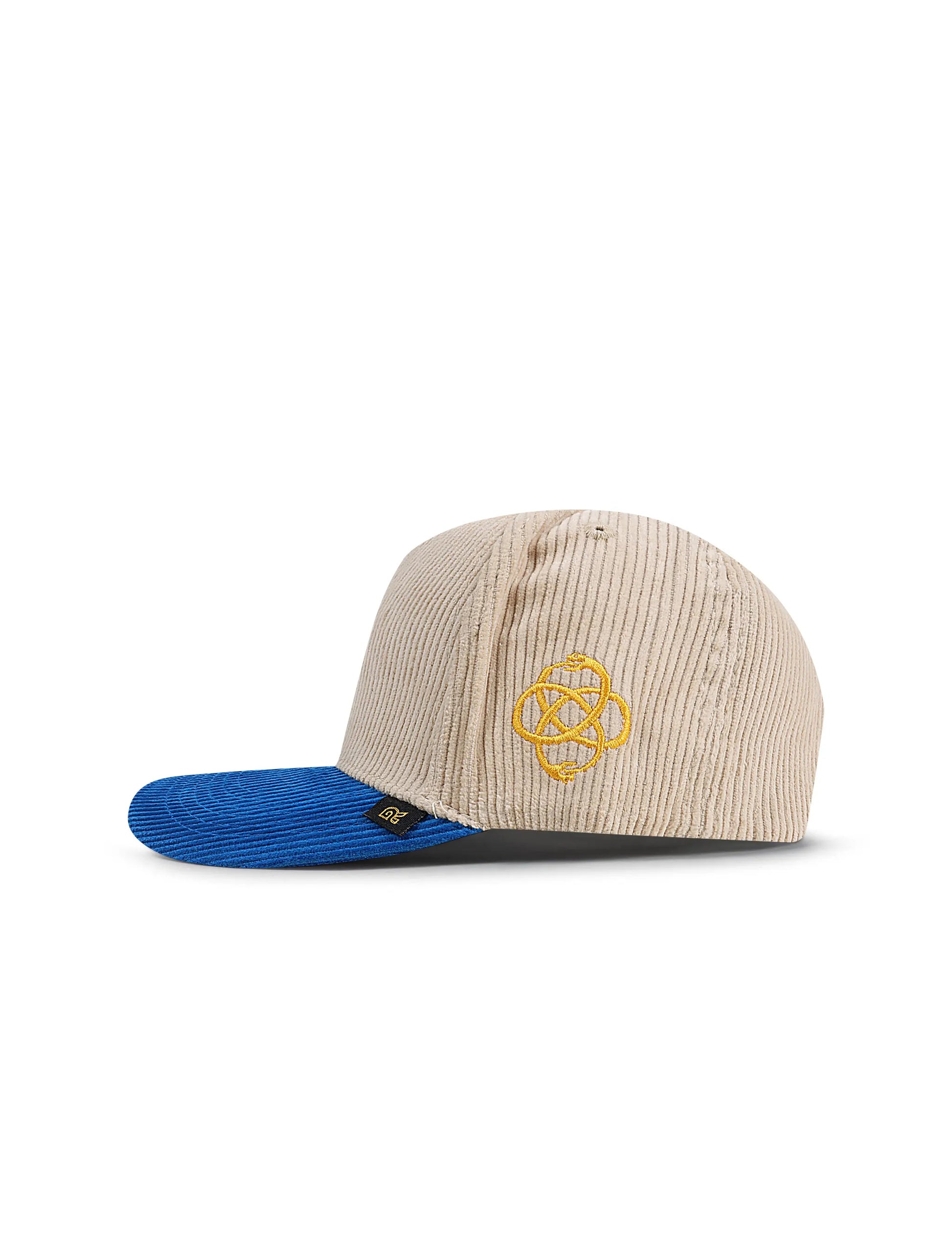 Reference Mens Paradise LA Corduroy Hat - Cream/Blue/Yellow Denim Exchange