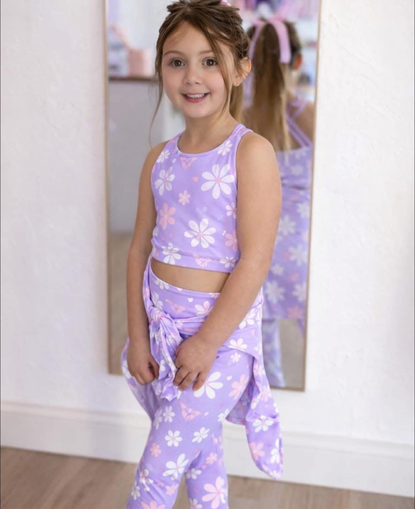 LuxeBloom Legging - Purple Daisies Always In Bloom Clothing Co