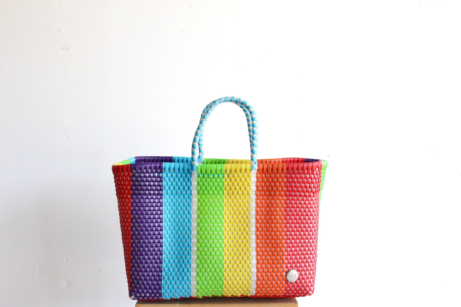 MexiMexi “Arcoíris” Tote – Oversized Rainbow Market Bag – Handmade in Mexico MexiMexi