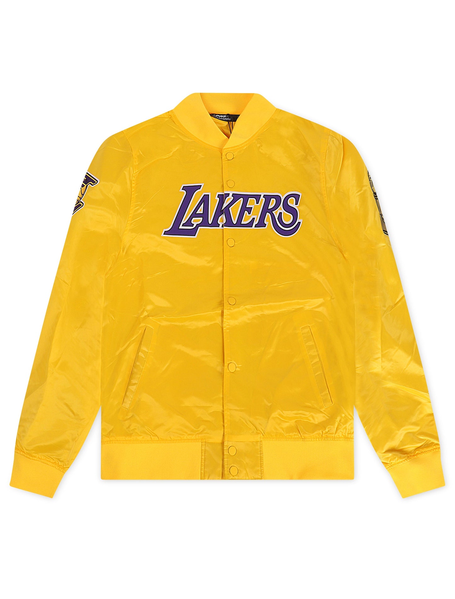 Pro Standard LA Lakers Big Logo Satin Jacket - Gold Denim Exchange