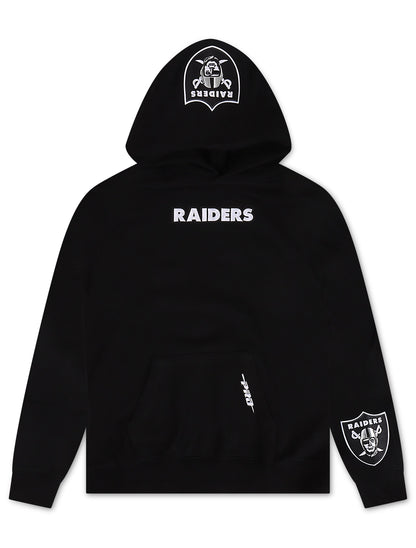 Pro Standard Las Vegas Raiders Wingspan Drop Shoulder Hoodie - Black Denim Exchange