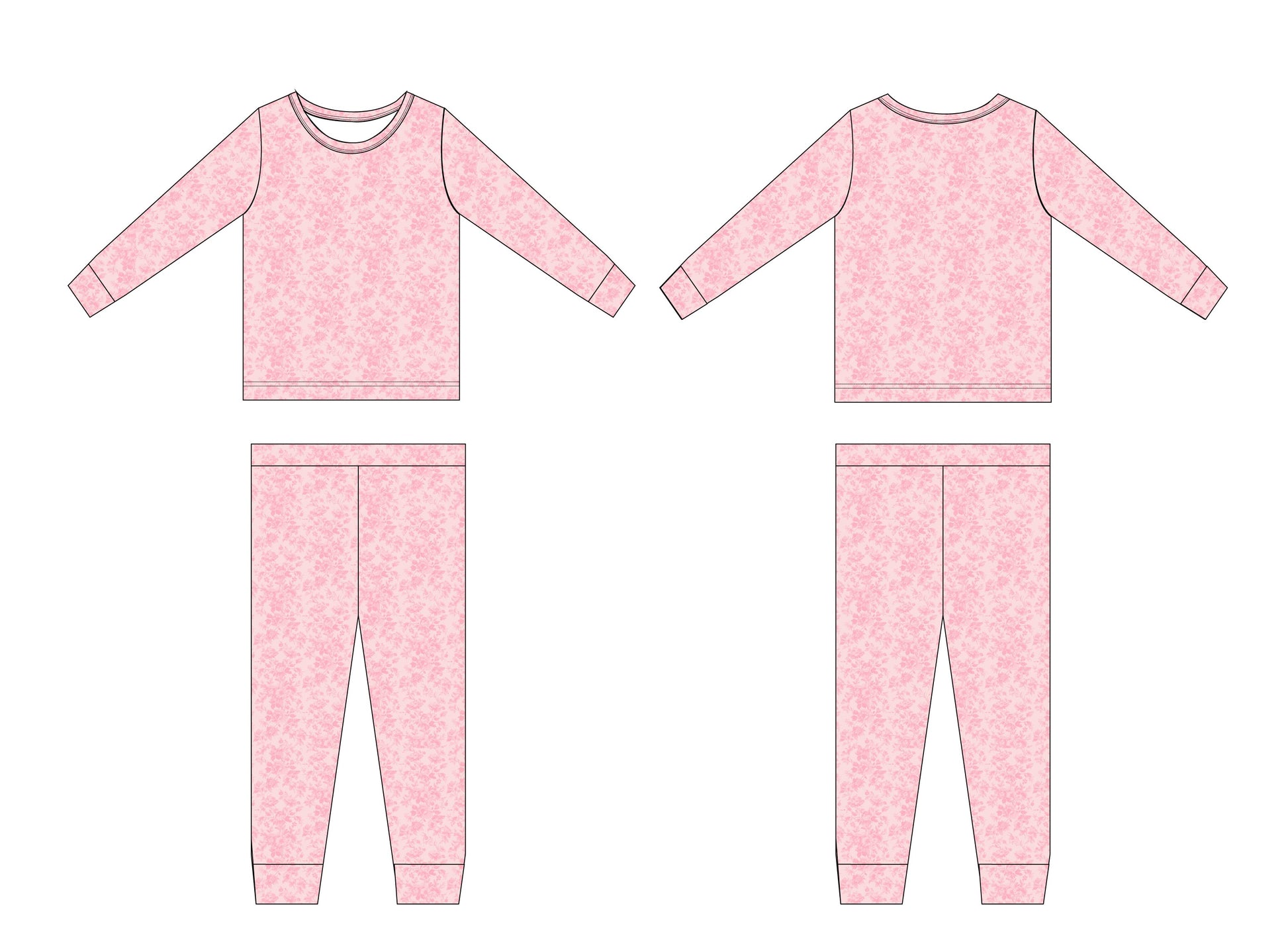 Pink Toile - Set Blush Lotus