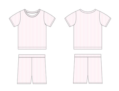 Pink Stripes - Short Set Blush Lotus