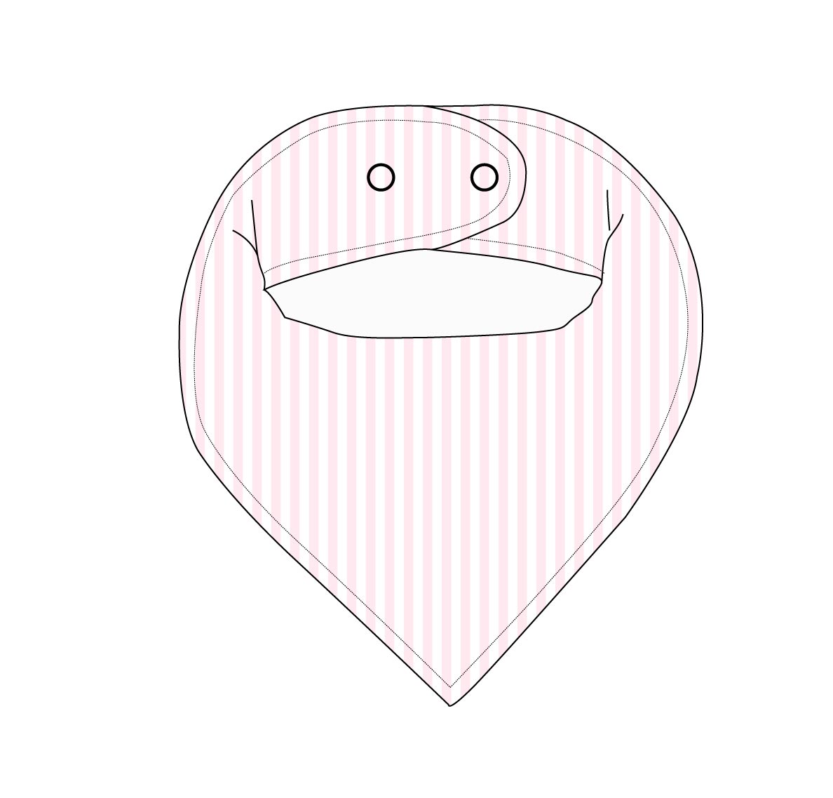 Pink Stripes - Bib Blush Lotus