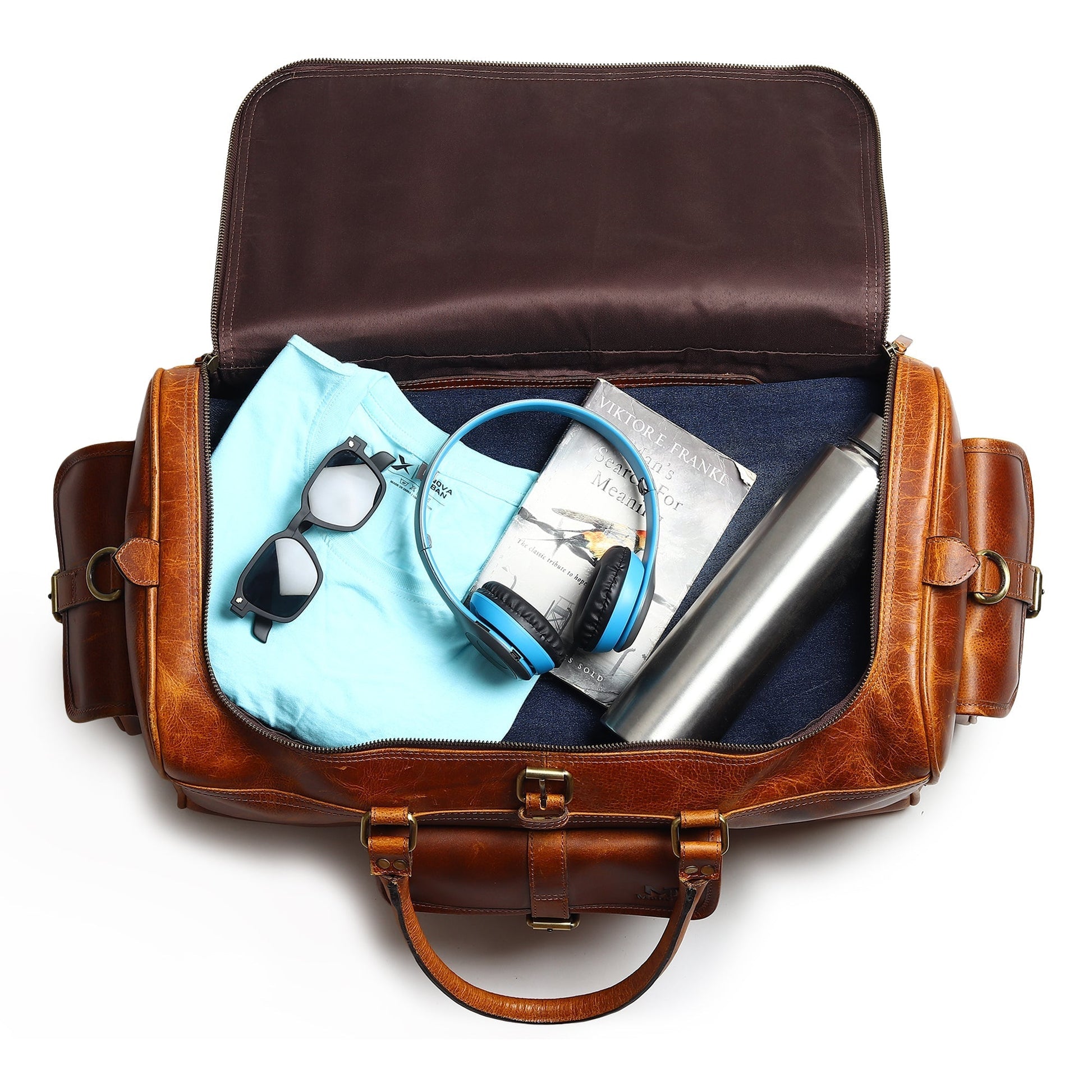 Berlin Leather Weekender Duffle Bag Classy Leather Bags