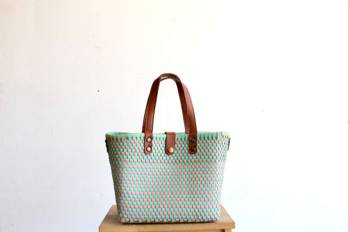 Caramel, Pink & Teal Purse bag by MexiMexi MexiMexi