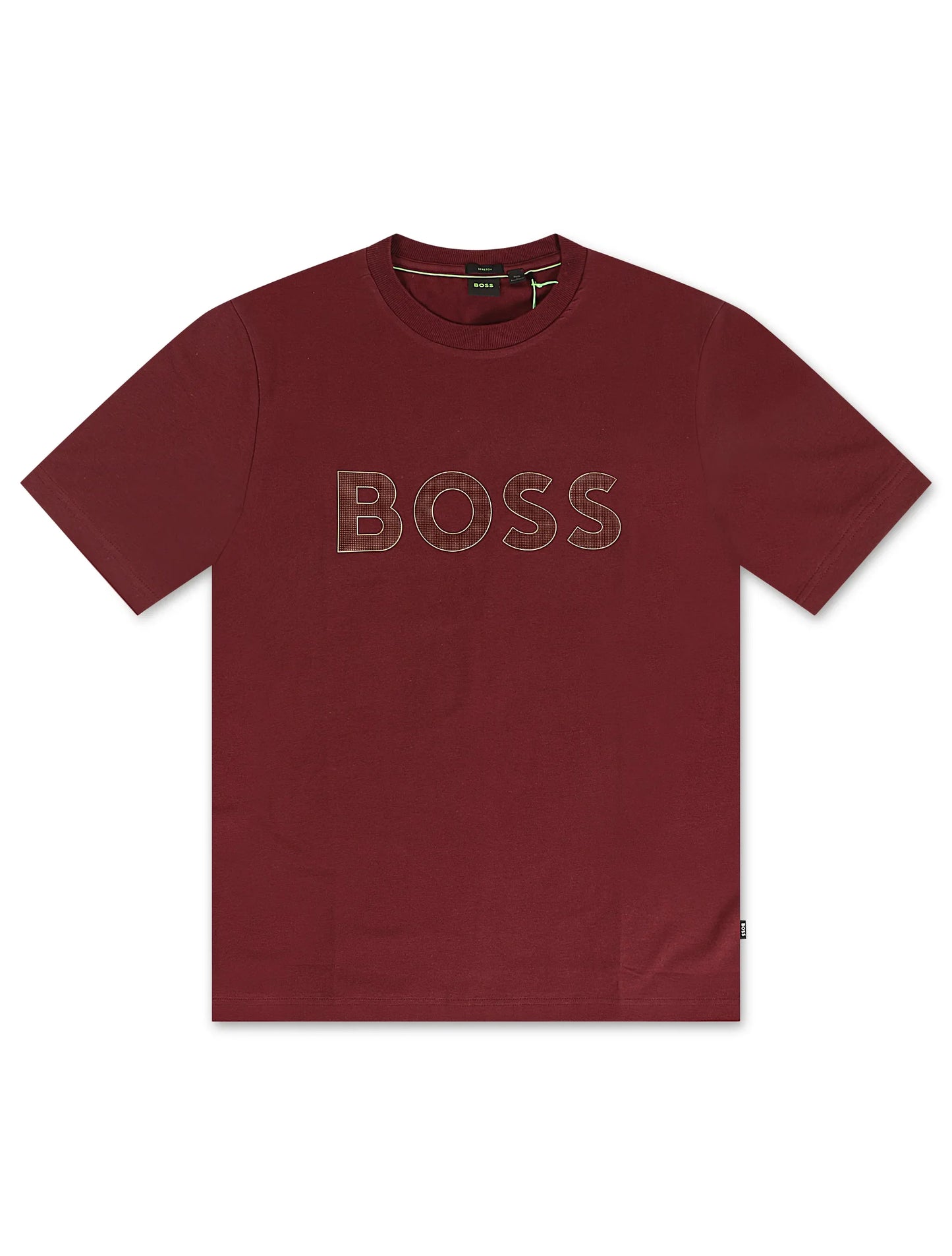 Hugo Boss Stretch Cotton Tee Logo - Burgundy Denim Exchange
