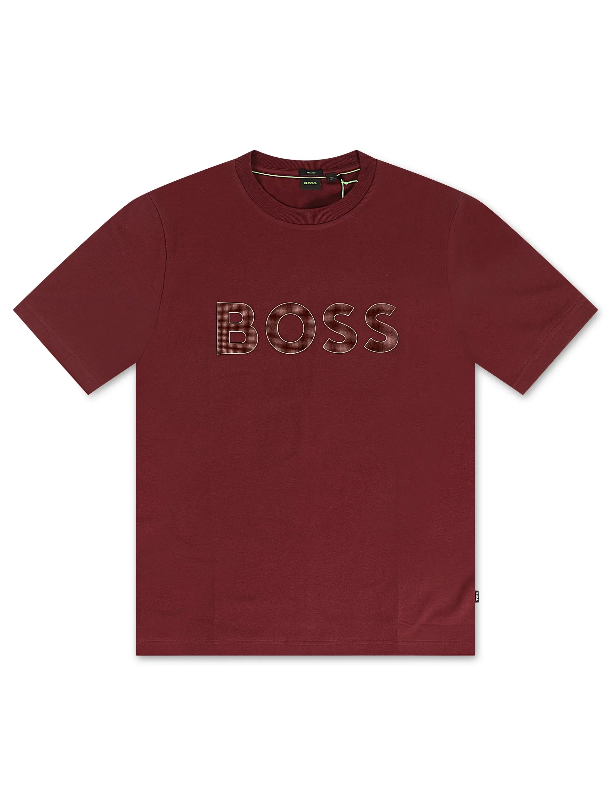 Hugo Boss Stretch Cotton Tee Logo - Burgundy Denim Exchange