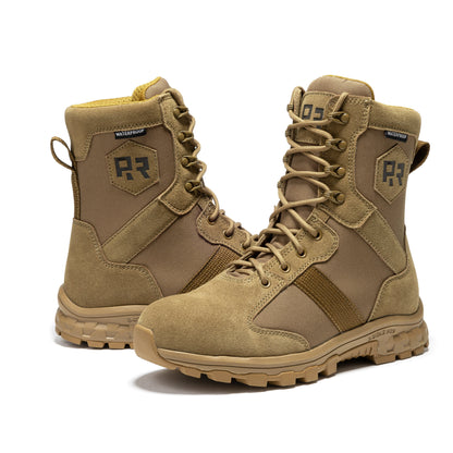 ROCKROOSTER Colmar Coyote 8 inch Suede Leather Waterproof Tactical & Military Boots AB500 Rock Rooster Footwear Inc