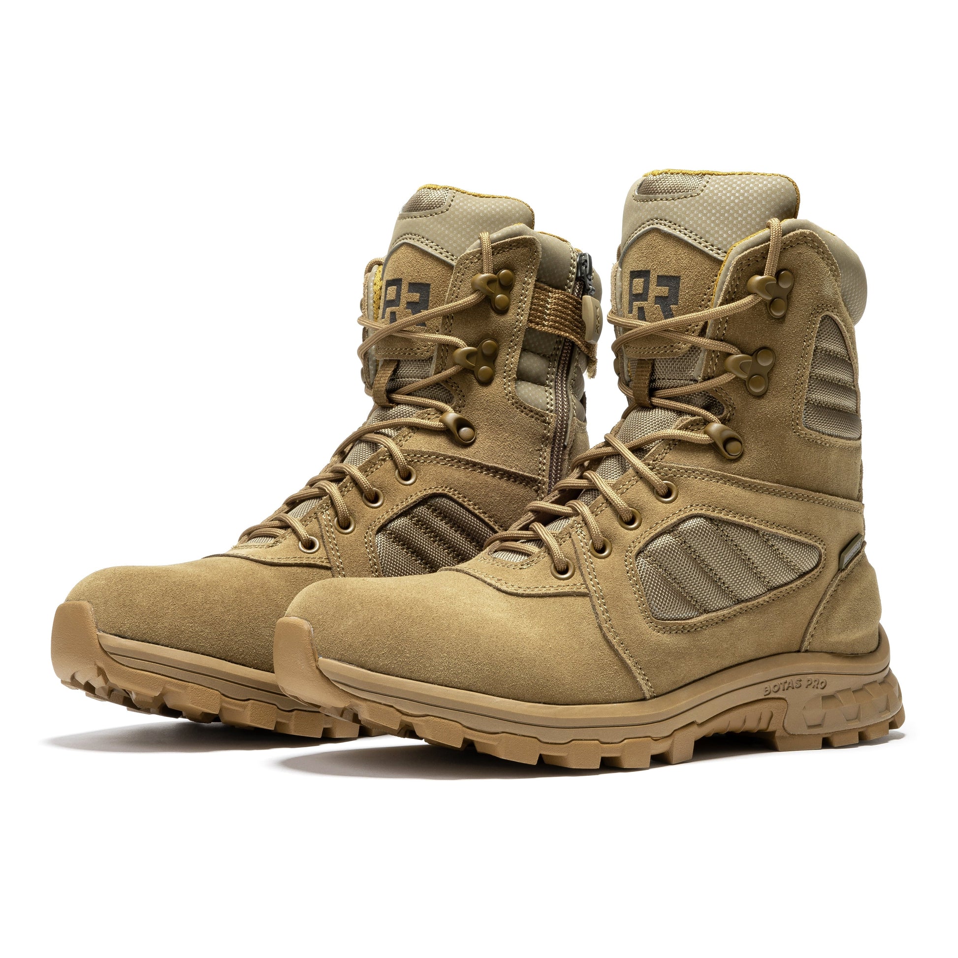 ROCKROOSTER Burano Coyote 8 inch Suede Leather Waterproof Tactical & Military Boots AB540 Rock Rooster Footwear Inc