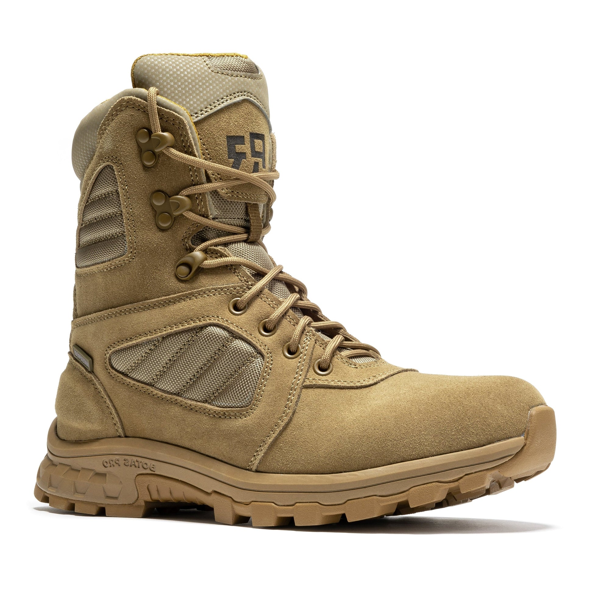 ROCKROOSTER Burano Coyote 8 inch Suede Leather Waterproof Tactical & Military Boots AB540 Rock Rooster Footwear Inc