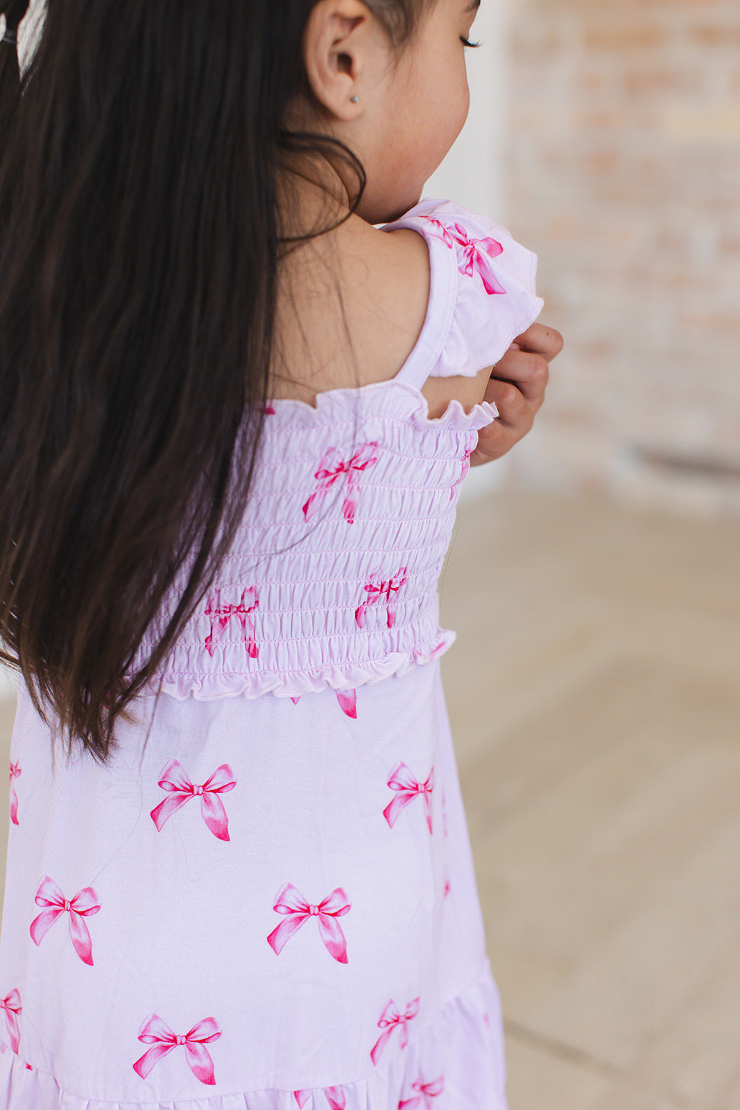 Bella - Smocked Dress Blush Lotus