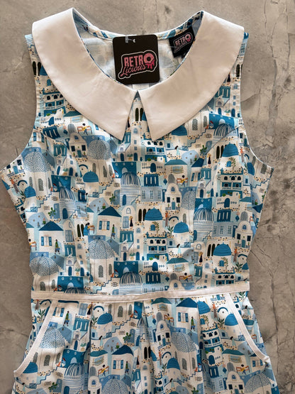 Santorini Collared Dress Retrolicious