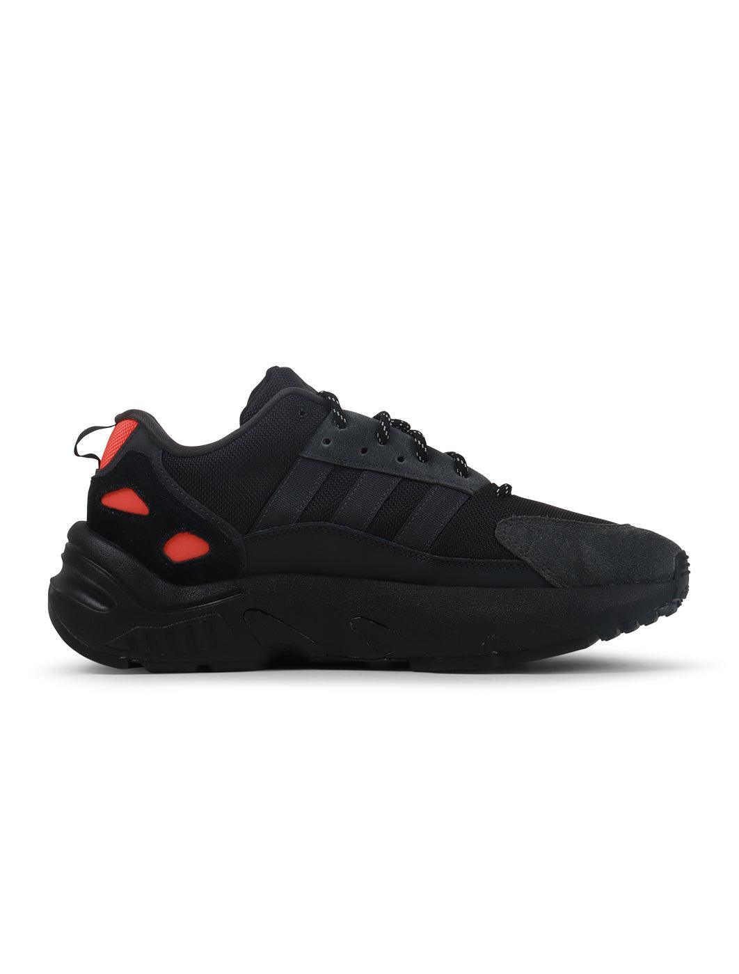 Adidas Mens Zx 22 Boost - Black Solar Red Denim Exchange