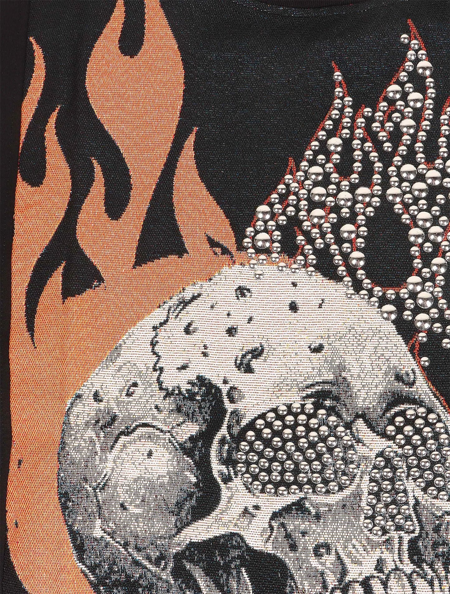 Majestik Mens Rock On Skull Tapestry Jacquard Tee - Black Denim Exchange