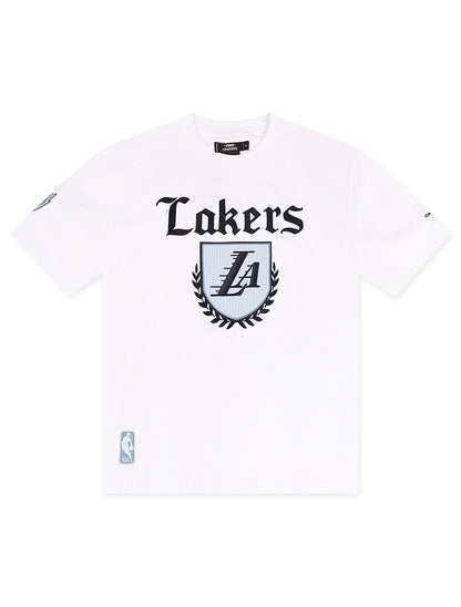 Pro Standard LA Lakers Country Club Tee - White Denim Exchange