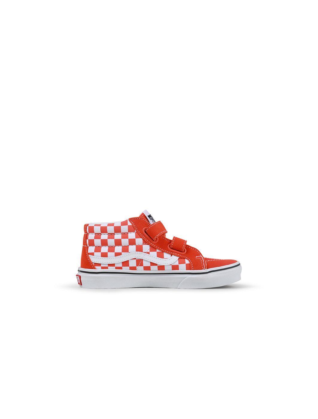 Vans (TD) Sk8-Mid Reissue V - Checkerboard Orange Denim Exchange