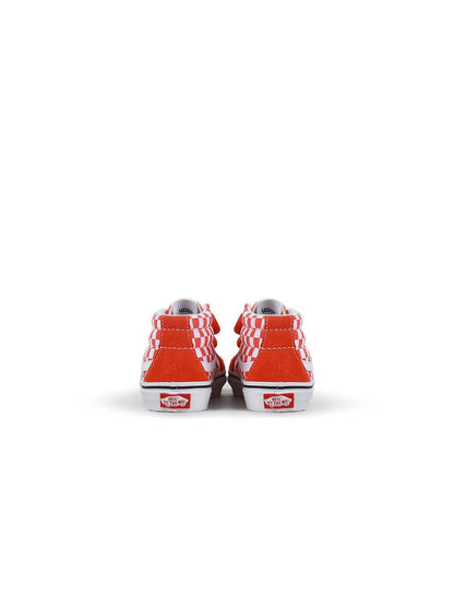 Vans (PS) Sk8-Mid Reissue V - Checkerboard Orange Denim Exchange