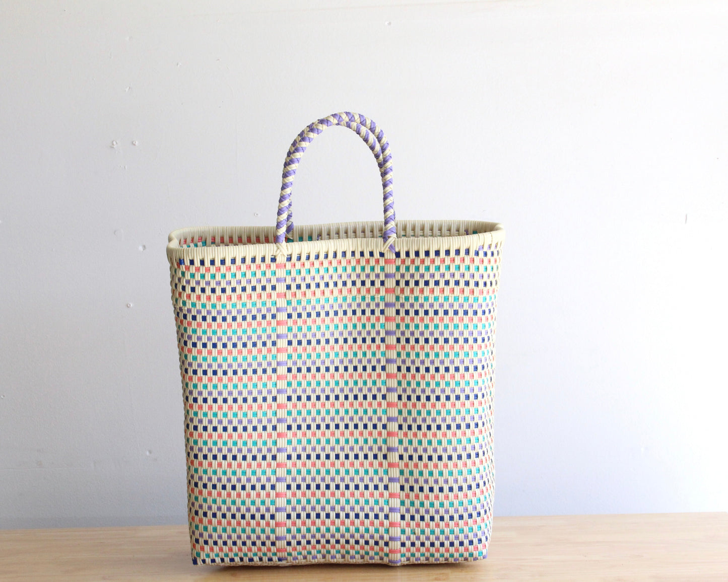Beige with Colors Tote Bag by MexiMexi MexiMexi